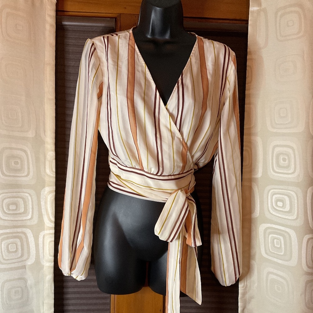 Casual wrap blouse
